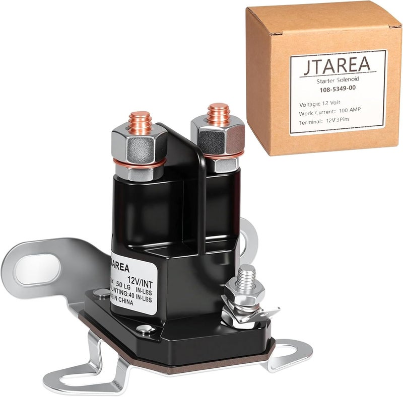 JTAREA 108-5349-00 Starter Solenoid 12V Lawn Mower Tractor Solenoids Replacement Parts for Bad Boy Zero Turn Mowers ZT CZT MZ MTD 925-1426A 725-0771 725-0530 925-0771 925-1426 725-1426 - Image 1